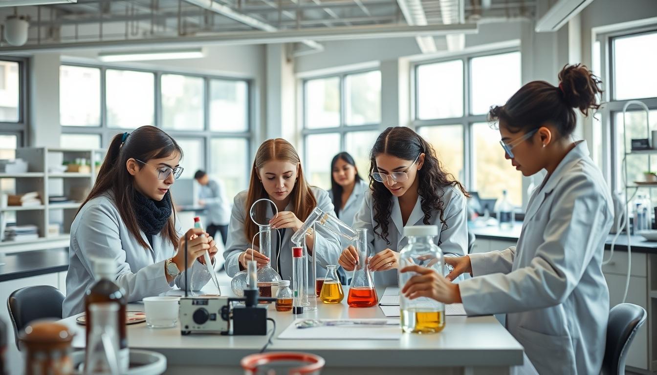 Student developing practical and academic skills